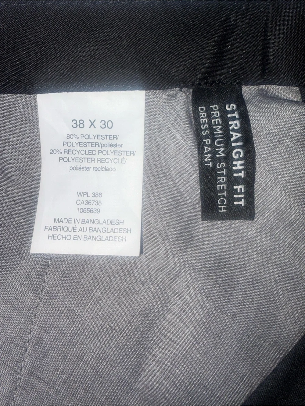 Pants Haggar Men's Wide-Leg Dress Pants in Charcoal 38W 30L